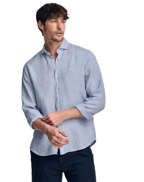 Chemise 100% Lin Rigby Best bleu ciel