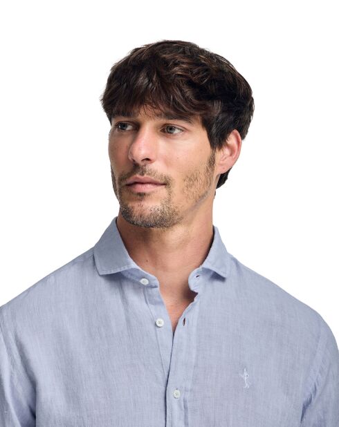 Chemise 100% Lin Rigby Best bleu ciel