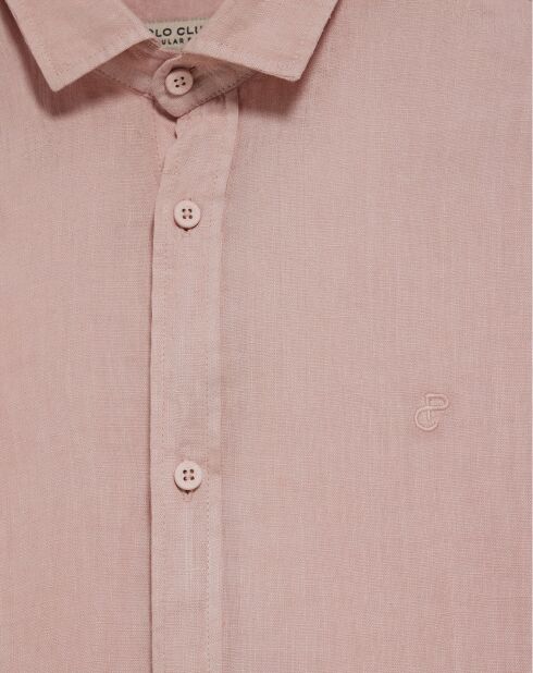Chemise 100% Lin Pc Monogram rose