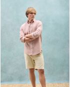 Chemise 100% Lin Pc Monogram rose