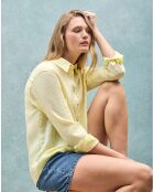 Chemise 100% Lin Pc Monogram jaune clair