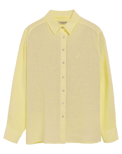 Chemise 100% Lin Pc Monogram jaune clair