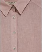 Chemise 100% Lin Pc Monogram rose