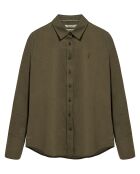 Chemise en Lin mélangé Rigby Go vert foncé