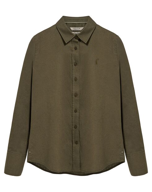 Chemise en Lin mélangé Rigby Go vert foncé