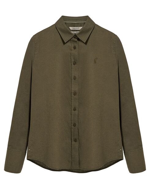Chemise en Lin mélangé Rigby Go vert foncé