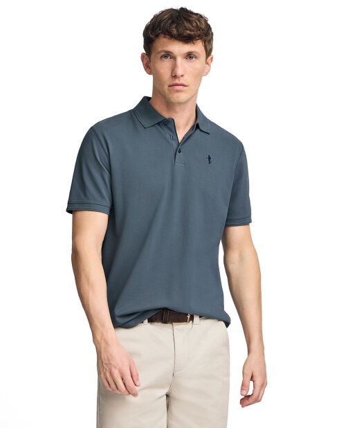 Polo manches courtes Rigby Best bleu denim