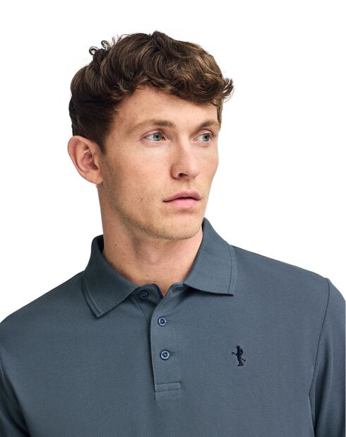 Polo manches courtes Rigby Best bleu denim