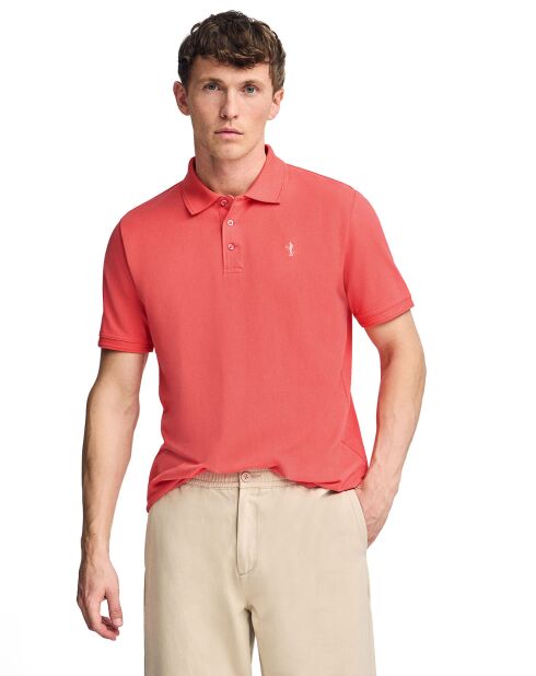 Polo manches courtes Rigby Best corail