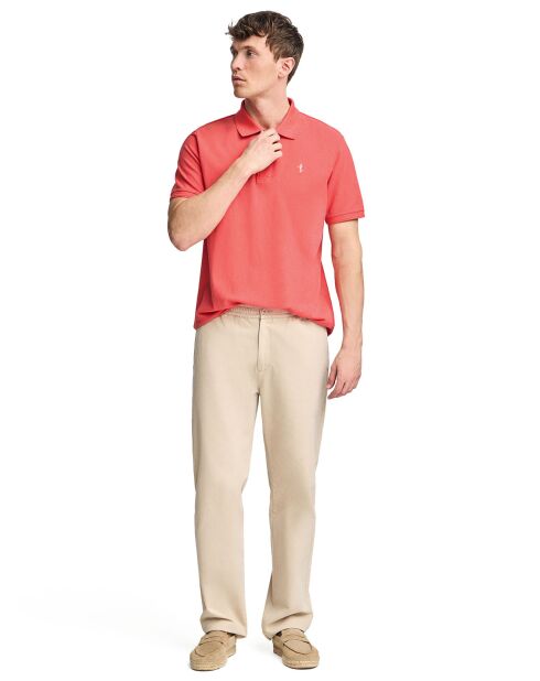 Polo manches courtes Rigby Best corail
