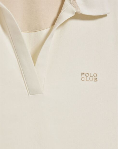Polo manches courtes Block Rubber Pedraza écru