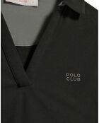 Polo manches longues Block Rubber Pia noir