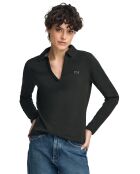 Polo manches longues Block Rubber Pia noir