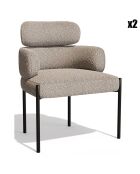 2 Stühle Lara Bouclette taupe - 60x57x79 cm
