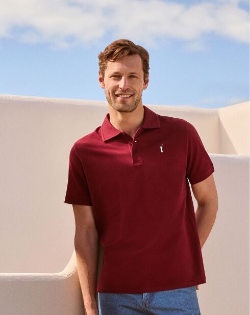 Polo manches courtes Rigby Go grenat