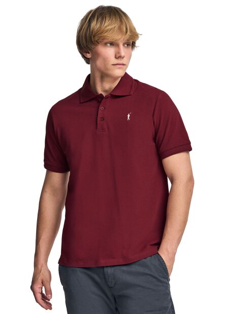 Polo manches courtes Rigby Go grenat