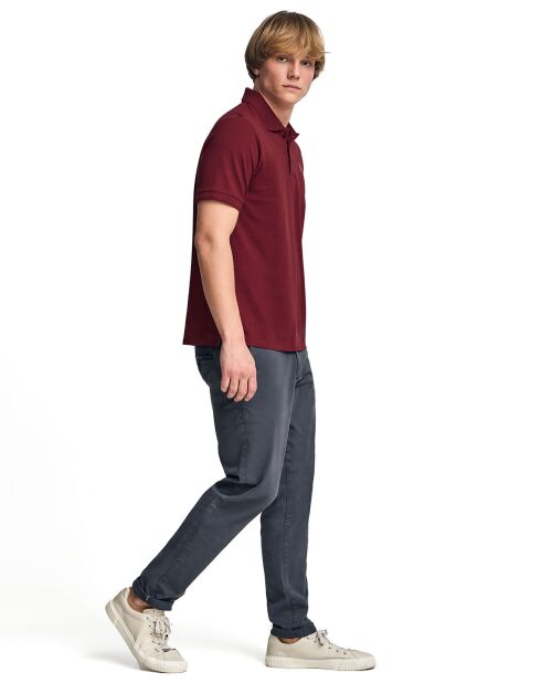 Polo manches courtes Rigby Go grenat