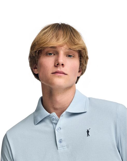 Rigby Go blaues Kurzarm-Poloshirt