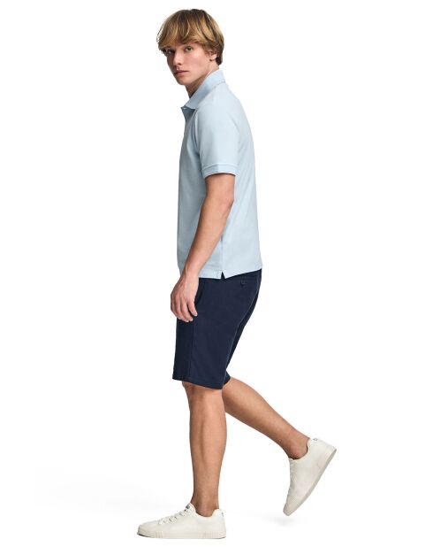 Rigby Go blaues Kurzarm-Poloshirt