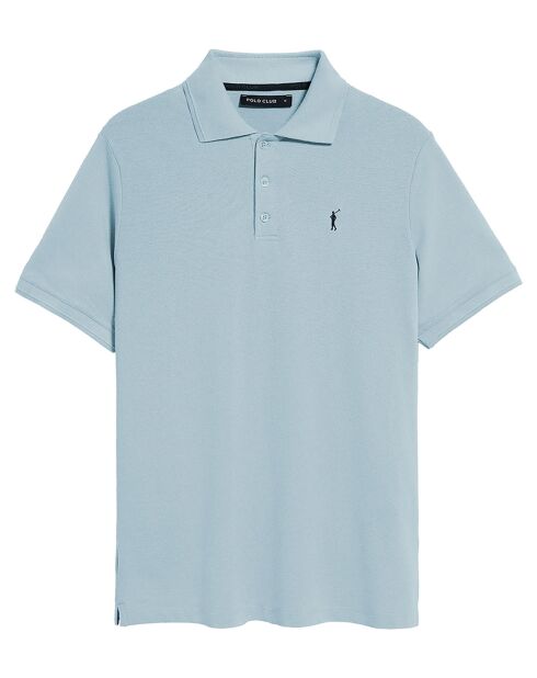 Rigby Go blaues Kurzarm-Poloshirt