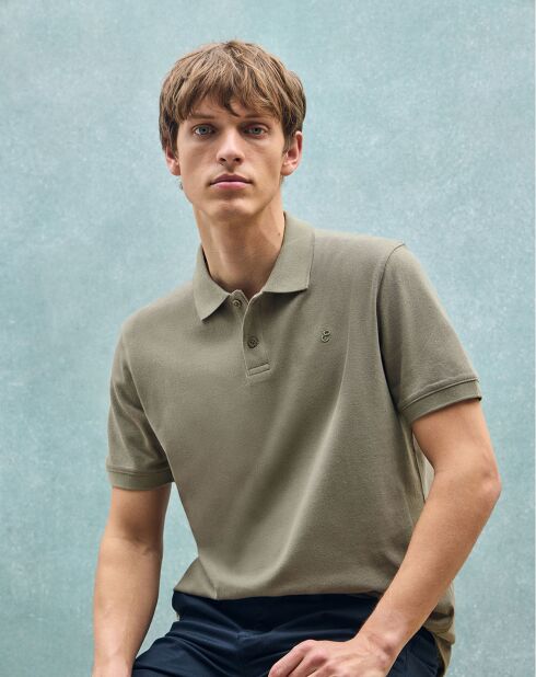 Polo manches courtes Pc Monogram vert sauge