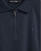 Polo manches courtes Esko Zipper bleu marine
