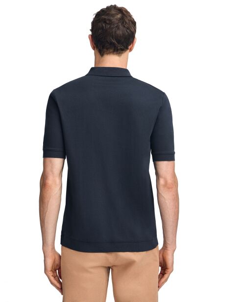 Polo manches courtes Esko Zipper bleu marine