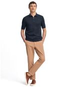 Polo manches courtes Esko Zipper bleu marine