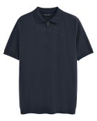 Polo manches courtes Esko Zipper bleu marine