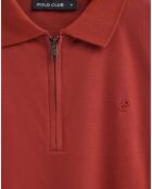 Polo manches courtes Esko Zipper brique