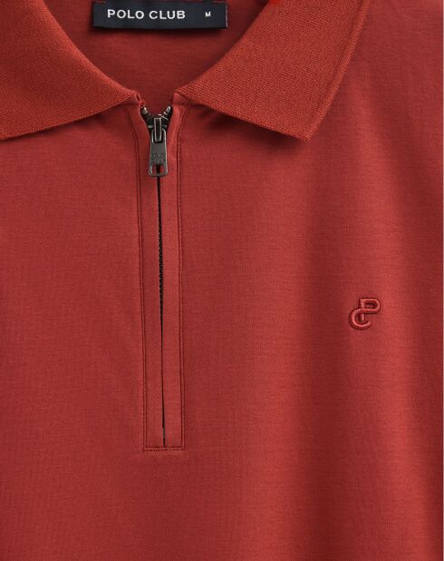 Polo manches courtes Esko Zipper brique