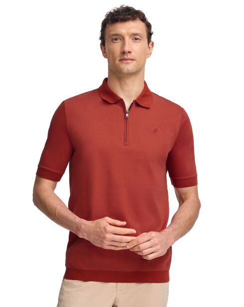 Polo manches courtes Esko Zipper brique