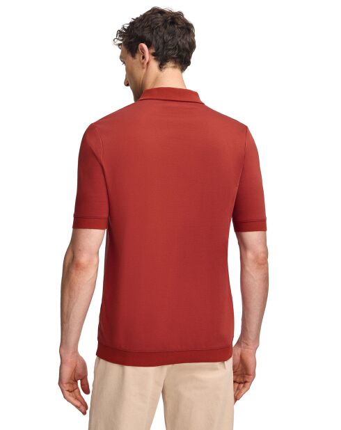 Polo manches courtes Esko Zipper brique