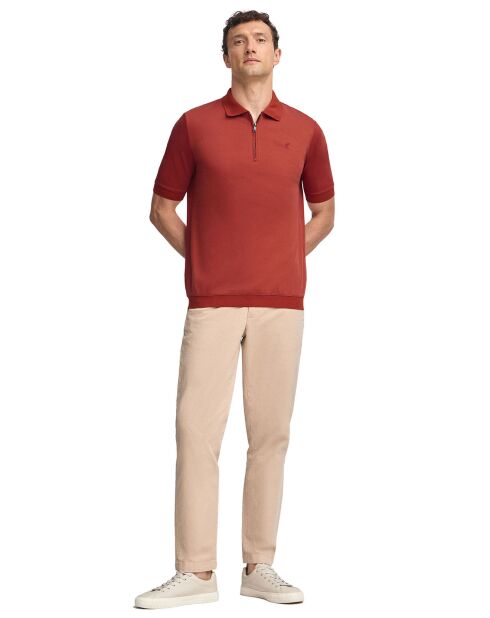 Polo manches courtes Esko Zipper brique