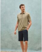 Polo manches courtes Esko Zipper vert sauge