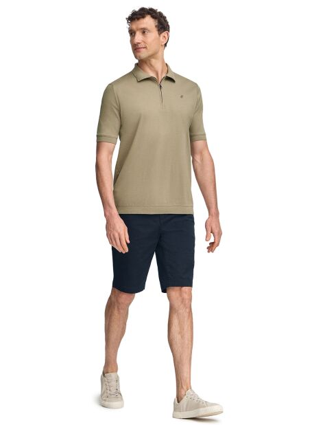 Polo manches courtes Esko Zipper vert sauge