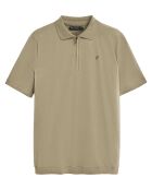 Polo manches courtes Esko Zipper vert sauge
