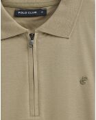 Polo manches courtes Esko Zipper vert sauge