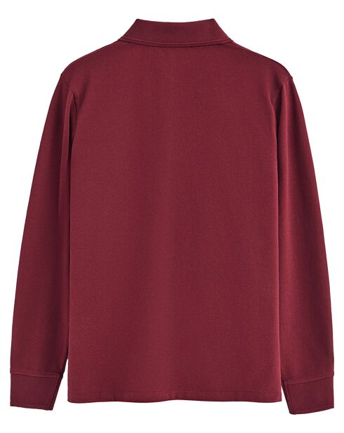 Polo manches longues Rigby Go grenat