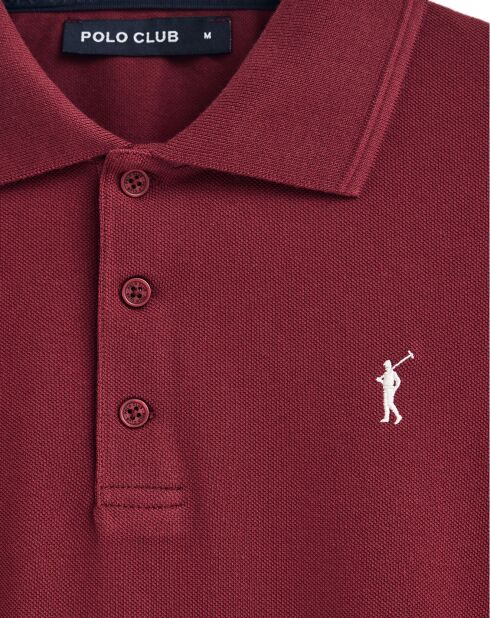 Polo manches longues Rigby Go grenat
