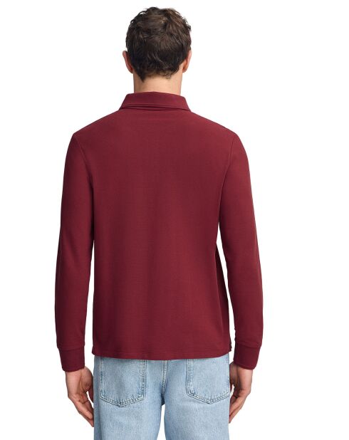 Polo manches longues Rigby Go grenat