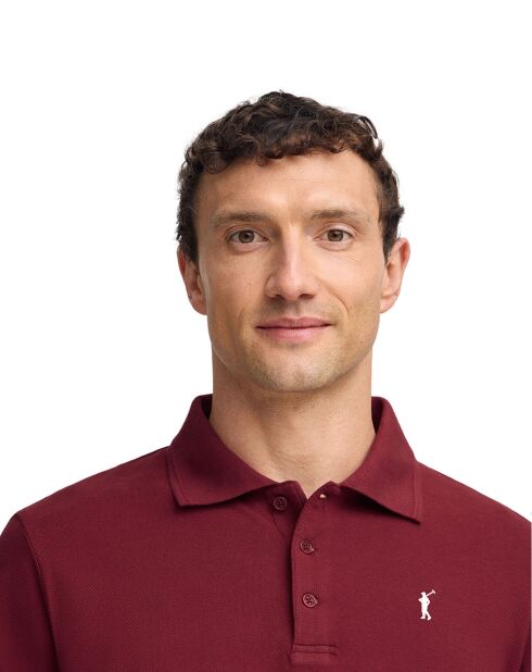 Polo manches longues Rigby Go grenat