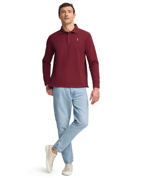 Polo manches longues Rigby Go grenat