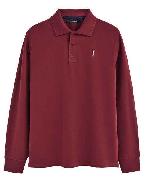 Polo manches longues Rigby Go grenat