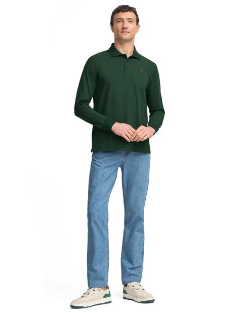 Polo manches longues Rigby Go vert bouteille