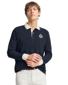 Polo manches longues Anchor  bleu marine