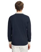 Polo manches longues Anchor  bleu marine