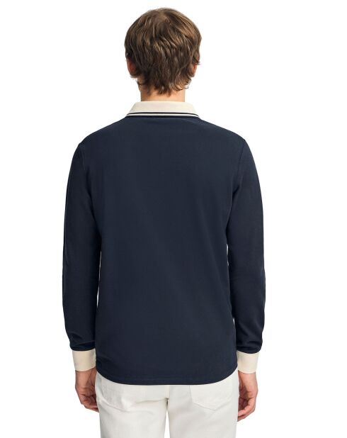 Polo manches longues Anchor  bleu marine