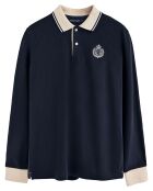 Polo manches longues Anchor  bleu marine
