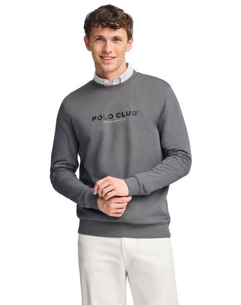 Sweat Est Minimal Title Rubber Ft gris foncé